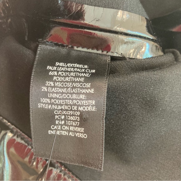 ALICE AND OLIVIA Maddox Black Faux Patent Leather Skinny Pants NWT - Picture 10 of 11